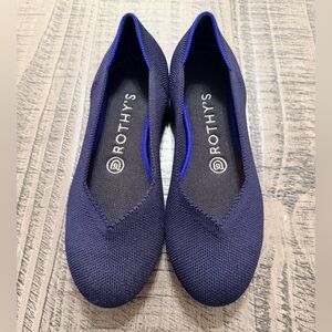 Rothy's Navy Knit Slip-On Ballet Flats